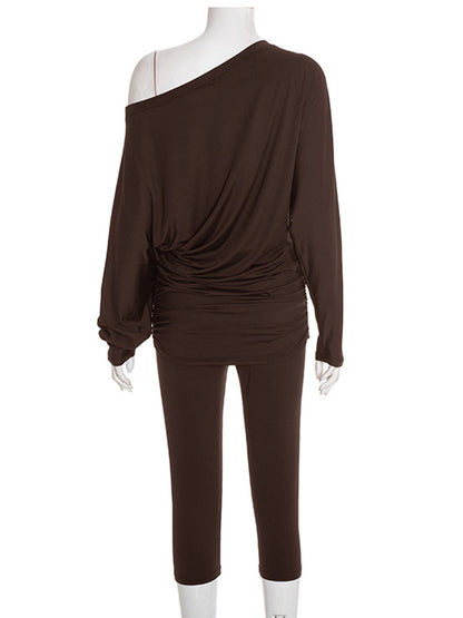Joskaa Long Sleeve Crop Two Piece Set - two piece set image 4