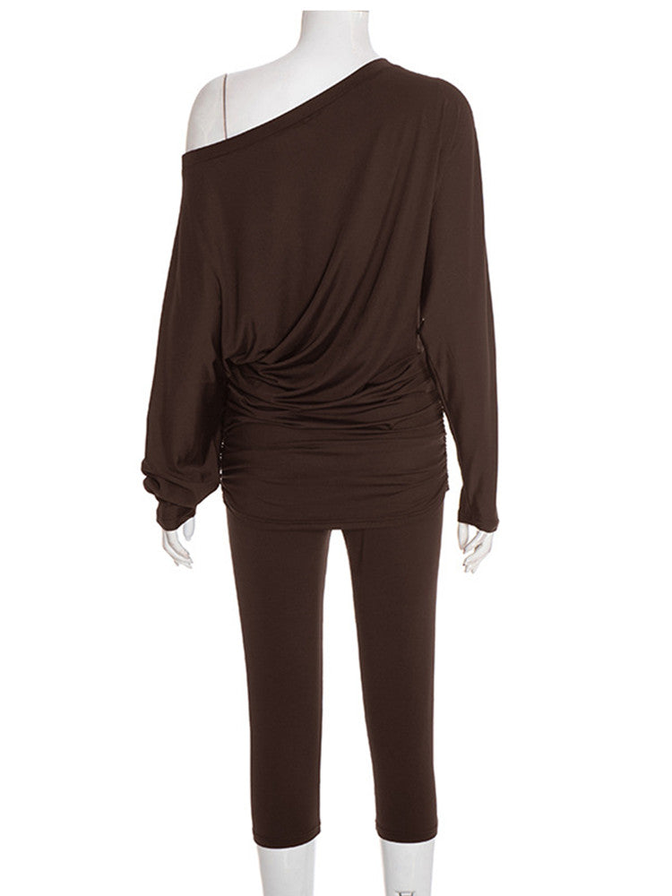 Joskaa Long Sleeve Crop Two Piece Set - two piece set image 4