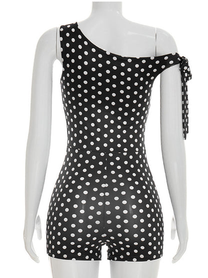 Joskaa Polka Dot Sleeveless Bodycon Romper - romper image 4