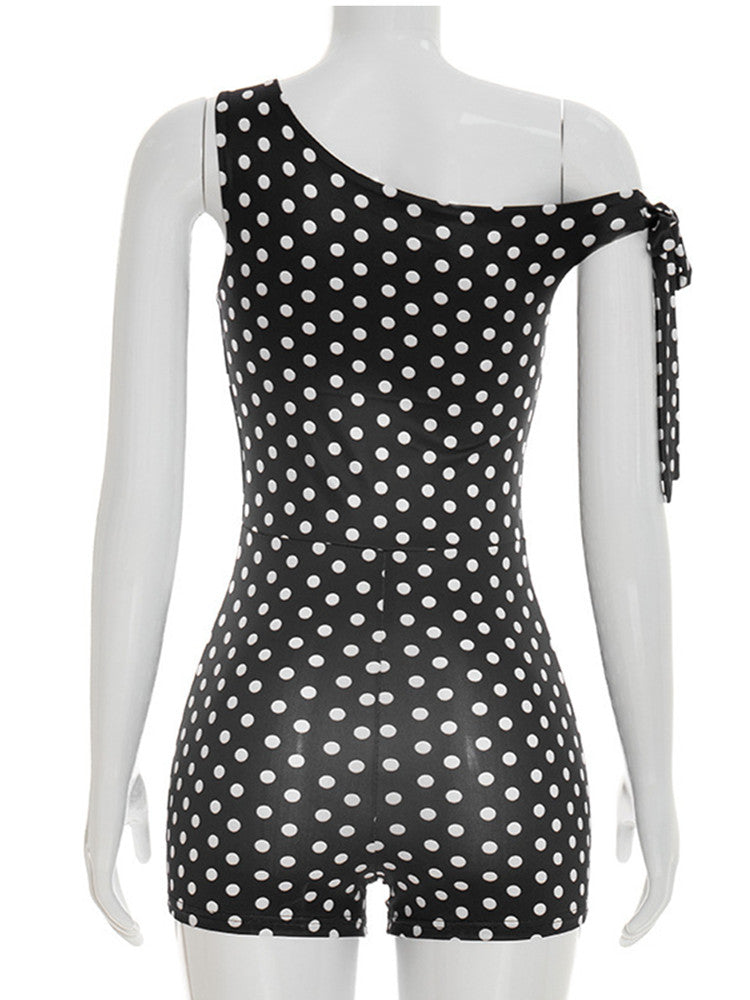 Joskaa Polka Dot Sleeveless Bodycon Romper - romper image 4