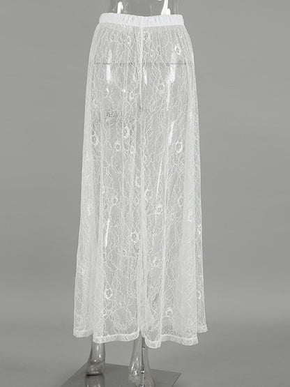 Joskaa Lace High Waist Maxi Skirt Fall See Through - skirt image 4