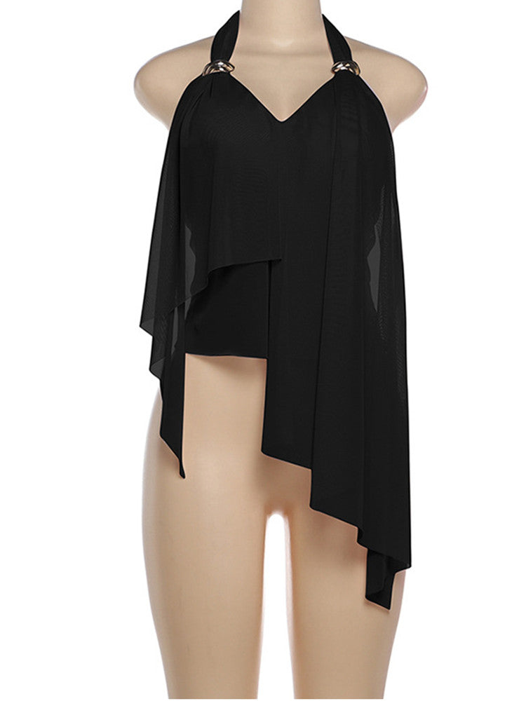 Joskaa Mesh Halter Sleeveless Crop Top - top image 2