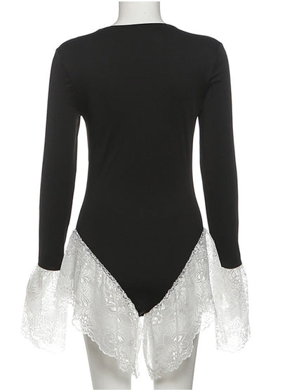 Joskaa Lace Long Sleeve Flare Bodysuit - bodysuit image 4