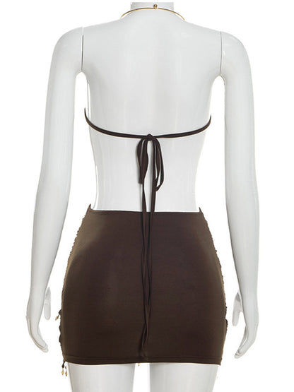 Joskaa Backless Halter Bodycon Mini Dress - mini dress image 3