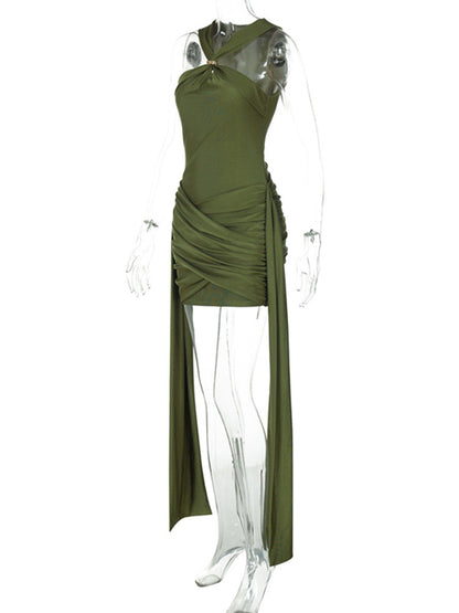 Joskaa Ruched Sleeveless Bodycon Dress - bodycon dress image 3