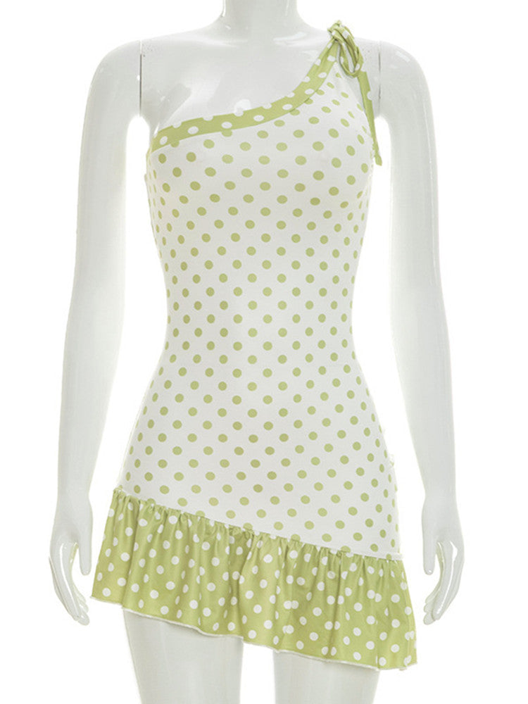 Joskaa Polka Dot Lace Backless Mini Dress - mini dress image 2