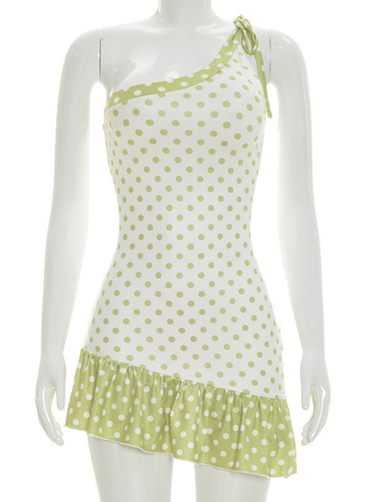 Joskaa Polka Dot Lace Backless Mini Dress - mini dress image 2