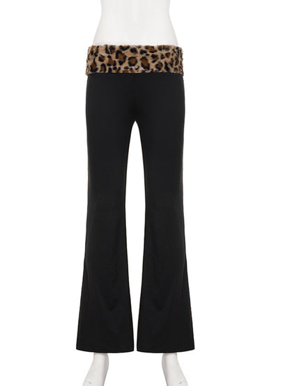 Joskaa Leopard Print Long Sleeve Crop Flare Two Piece Set - two piece set image 4