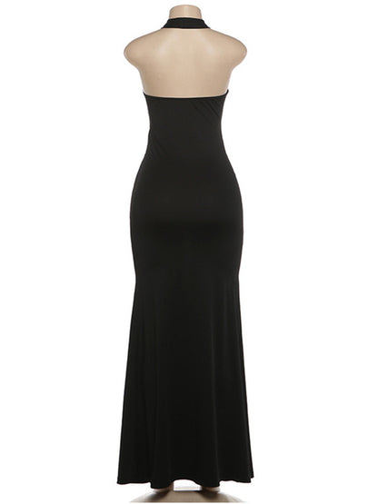Joskaa Backless Halter Sleeveless Bodycon Maxi Dress - maxi dress image 4