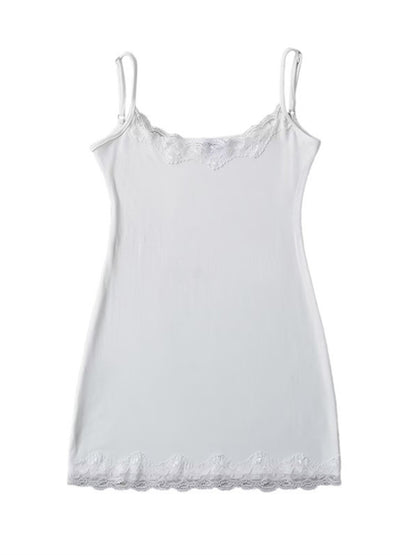 Joskaa Lace Sleeveless Mini Dress Cotton Stretch Slim - mini dress image 4