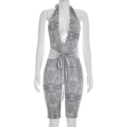 Joskaa Backless Halter Bodycon Romper - romper image 5
