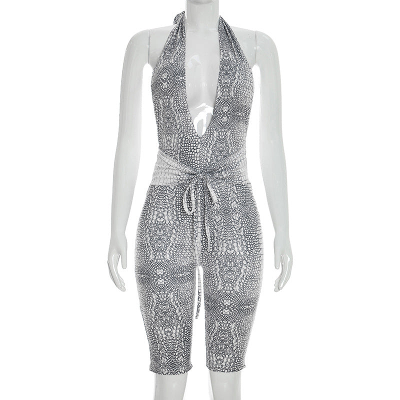 Joskaa Backless Halter Bodycon Romper - romper image 5