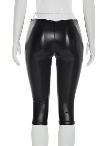 Joskaa Crop Bodycon Pants All Match Bronzing - pants image 4