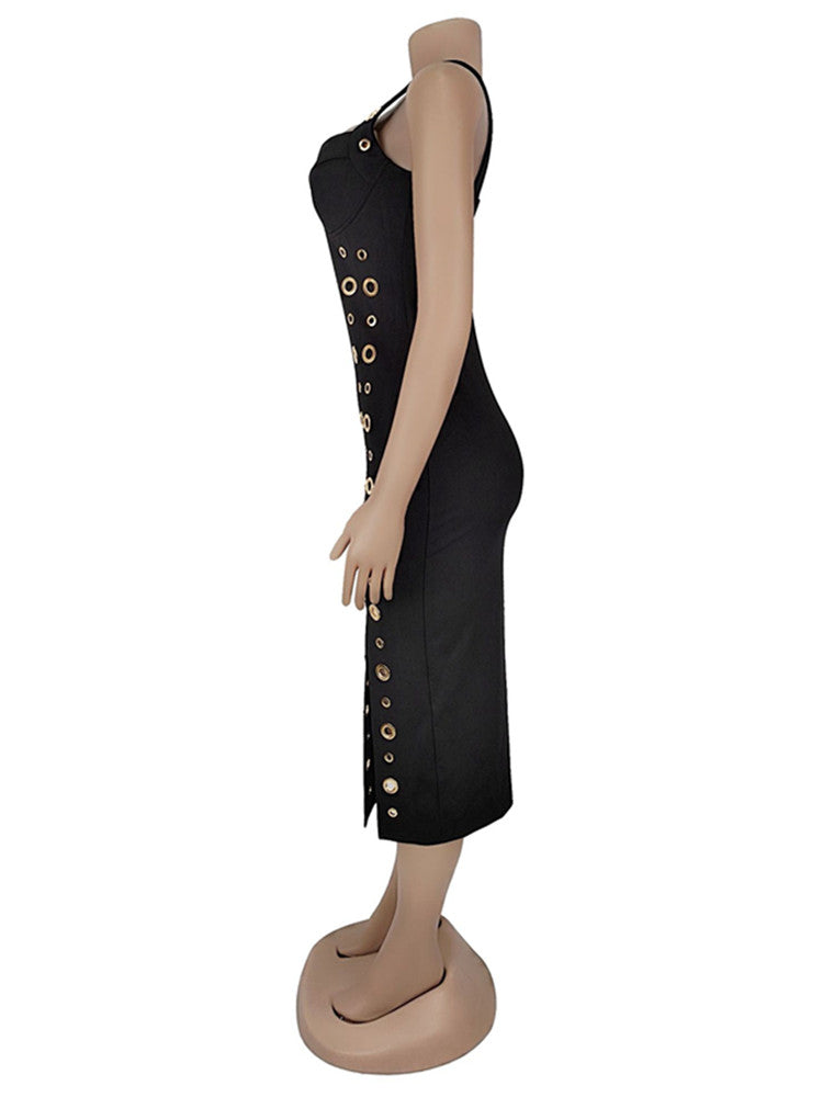 Joskaa Bodycon Dress Fall Elegant Button - dress image 3