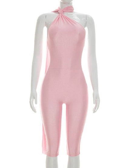 Joskaa Backless Halter Sleeveless Crop Romper - romper image 4