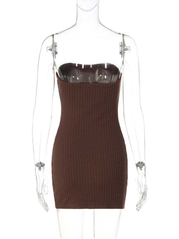 Joskaa Strapless Bodycon Dress Classic Solid Color - bodycon dress image 4