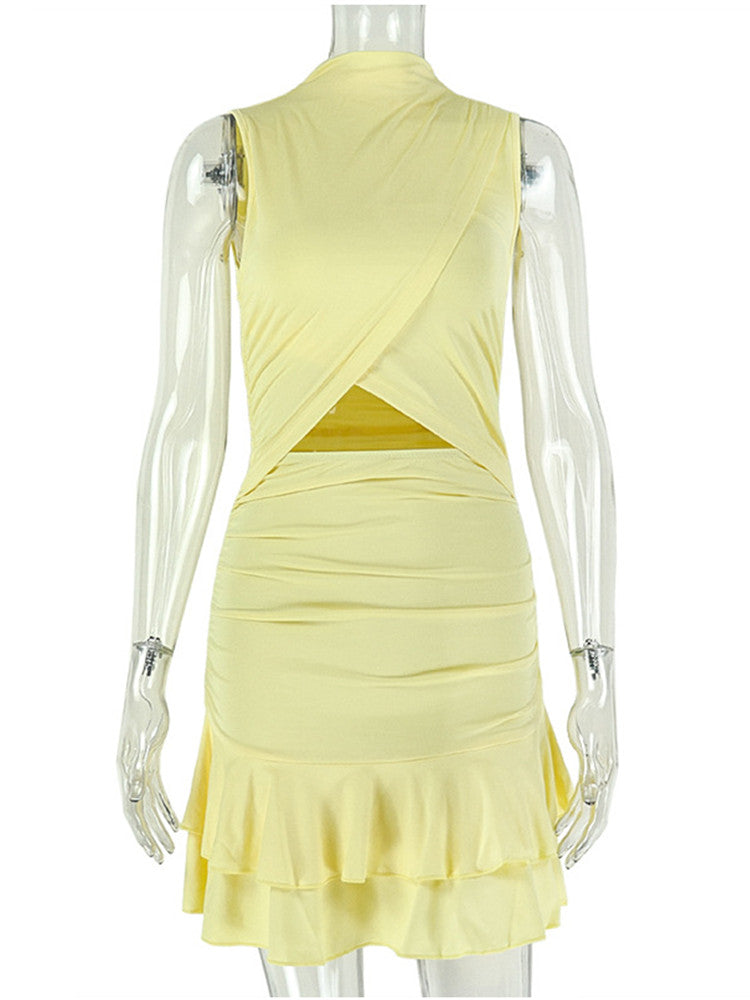 Joskaa Ruched Sleeveless Bodycon Mini Dress - mini dress image 2