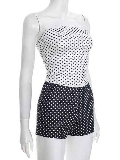 Joskaa Polka Dot Strapless Two Piece Set - two piece set image 3