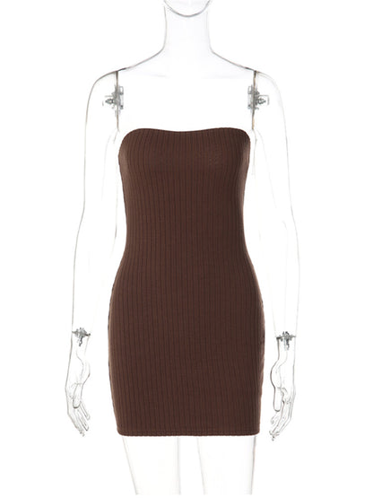 Joskaa Strapless Bodycon Dress Classic Solid Color - bodycon dress image 2
