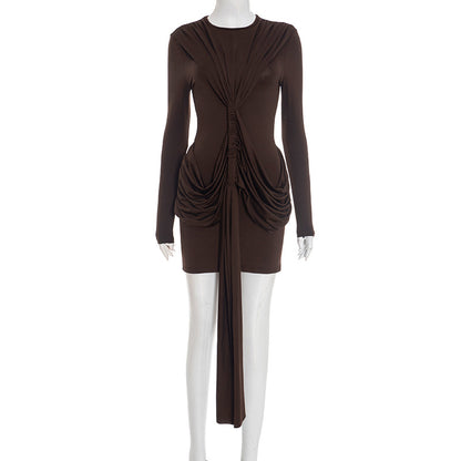 Joskaa Ruched Long Sleeve Bodycon Mini Dress - mini dress image 6