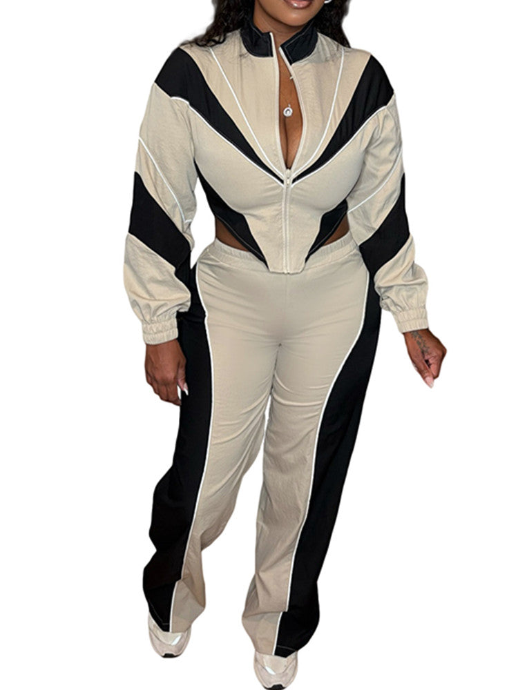 Joskaa Zip Up Long Sleeve Two Piece Set - two piece set image 6