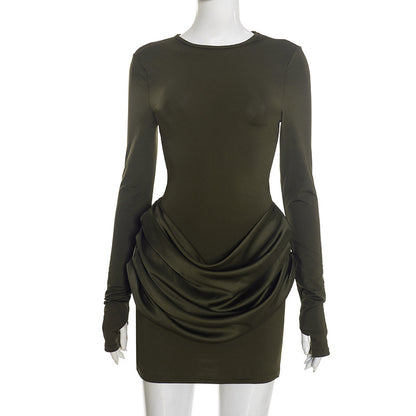 Joskaa Ruched Long Sleeve Bodycon Mini Dress - mini dress image 6