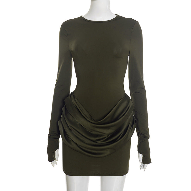 Joskaa Ruched Long Sleeve Bodycon Mini Dress - mini dress image 6