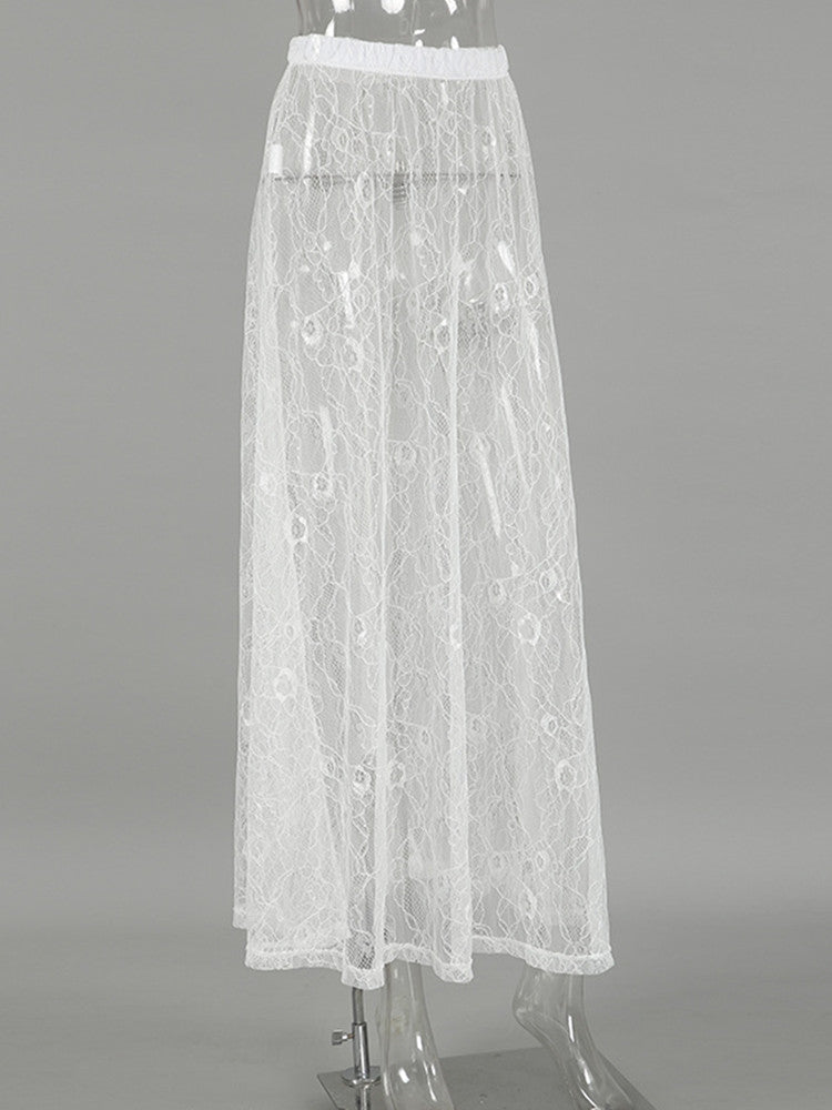 Joskaa Lace High Waist Maxi Skirt Fall See Through - skirt image 3