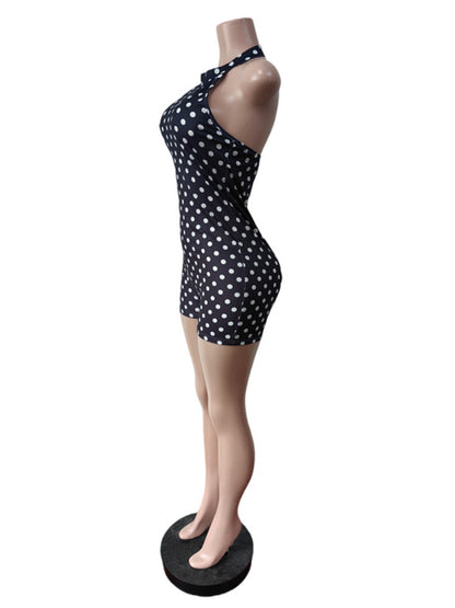 Joskaa Polka Dot Halter Bodycon Romper - romper image 3