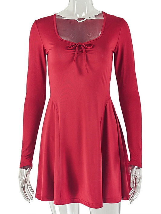 Joskaa Ruched Long Sleeve Bodycon Mini Dress - mini dress image 2