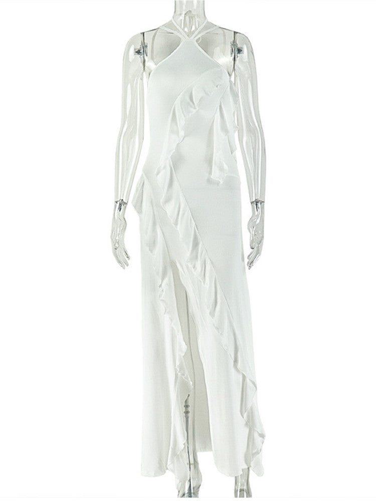 Joskaa Backless Halter Bodycon Maxi Dress - maxi dress image 2