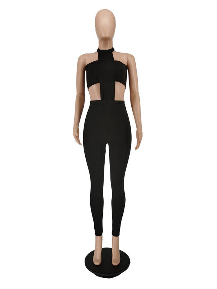 Joskaa Backless Halter Strapless Bodycon Two Piece Set - two piece set image 2