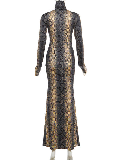 Joskaa Long Sleeve Bodycon Maxi Dress - maxi dress image 4