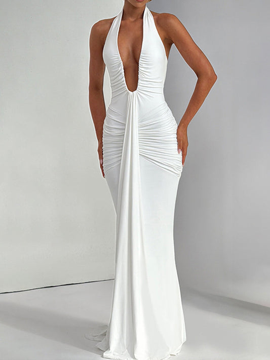 Joskaa Backless Halter Sleeveless Maxi Dress - maxi dress image 1