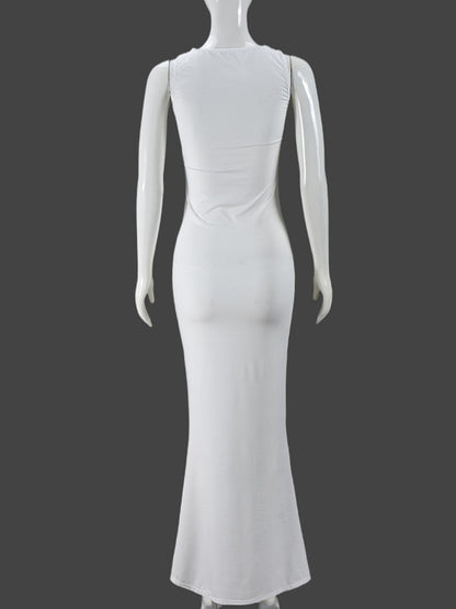 Joskaa Mesh Sleeveless Bodycon Maxi Dress - maxi dress image 4