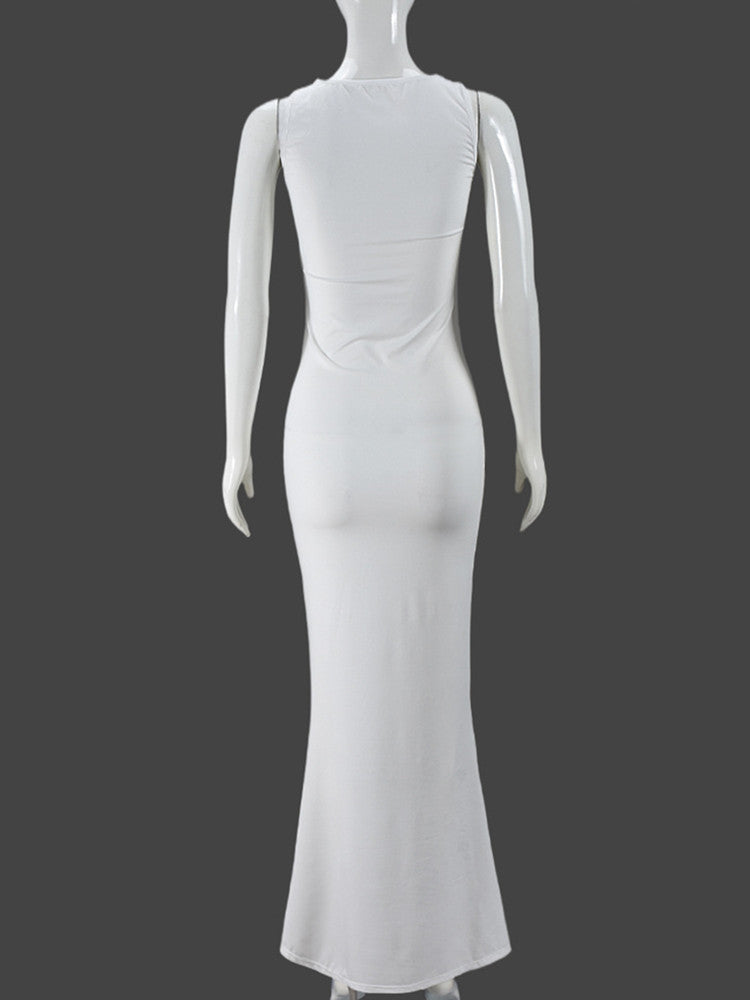 Joskaa Mesh Sleeveless Bodycon Maxi Dress - maxi dress image 4