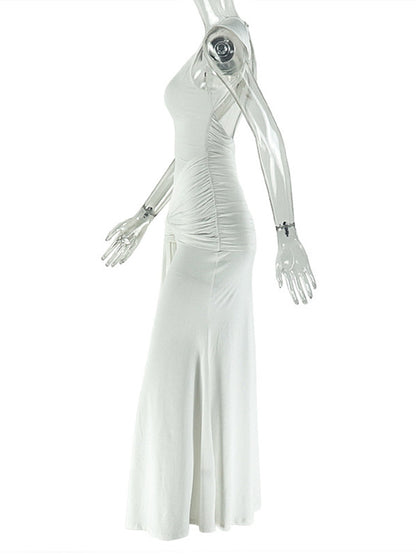 Joskaa Ruched Backless Sleeveless Bodycon Dress - bodycon dress image 3