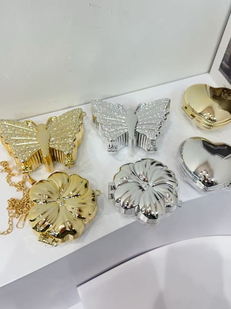 Women's Rhinestone Butterfly Acrylic Mini Handbag - Detail View 2