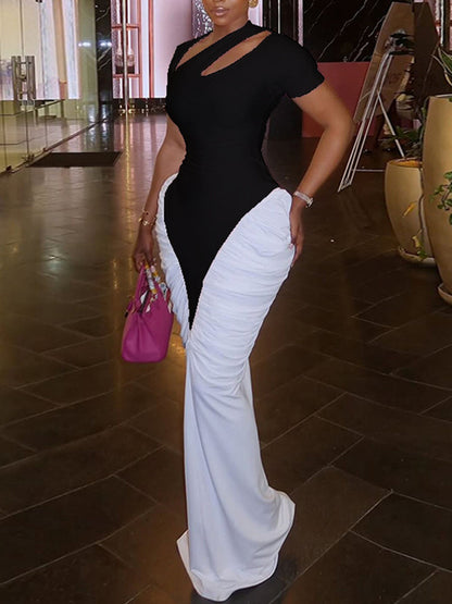 Joskaa Cutout Short Sleeve Bodycon Maxi Dress - maxi dress image 1