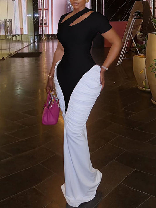Joskaa Cutout Short Sleeve Bodycon Maxi Dress - maxi dress image 1