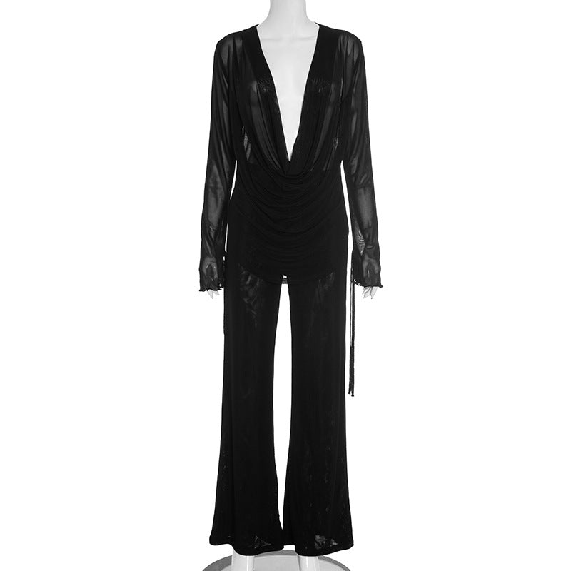 Joskaa Long Sleeve Flare Two Piece Set - two piece set image 7