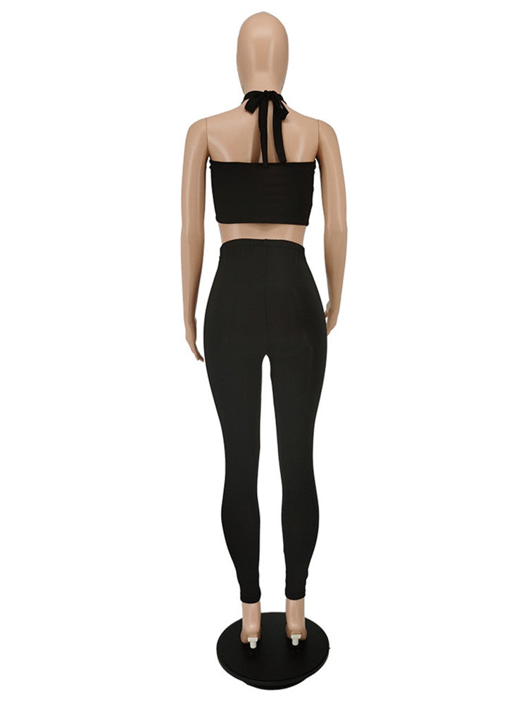 Joskaa Backless Halter Strapless Bodycon Two Piece Set - two piece set image 4
