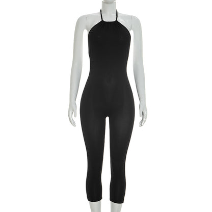Joskaa Ruched Backless Halter Bodycon Jumpsuit - jumpsuit image 6