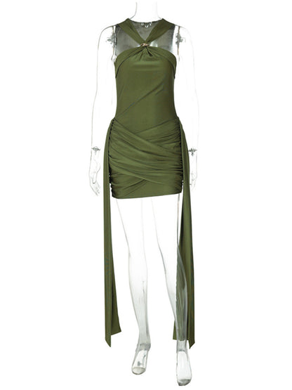 Joskaa Ruched Sleeveless Bodycon Dress - bodycon dress image 2