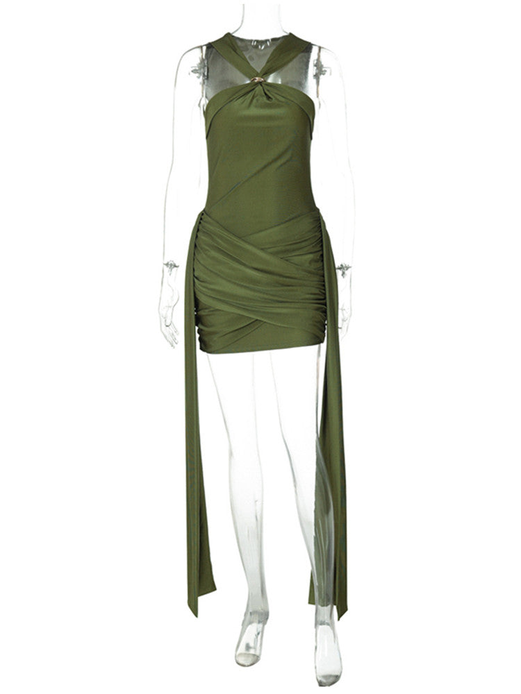 Joskaa Ruched Sleeveless Bodycon Dress - bodycon dress image 2