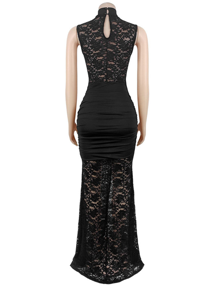 Joskaa Lace Cutout Sleeveless Bodycon Maxi Dress - maxi dress image 6