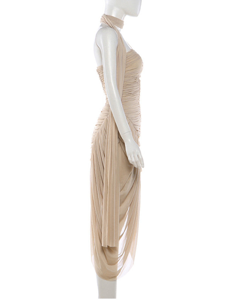 Joskaa Ruched Backless Sleeveless Bodycon Mini Dress - mini dress image 3