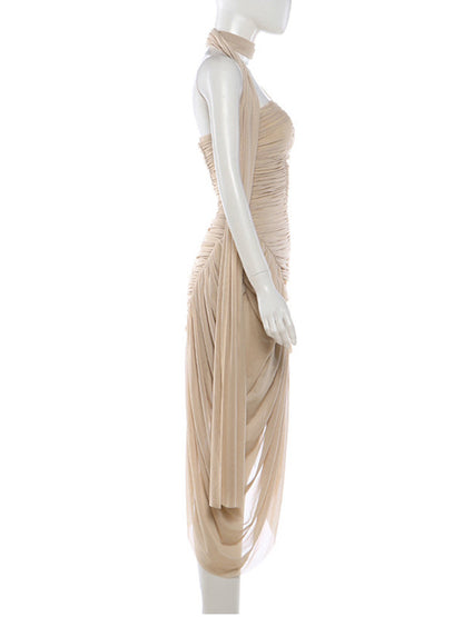 Joskaa Ruched Backless Sleeveless Bodycon Mini Dress - mini dress image 3