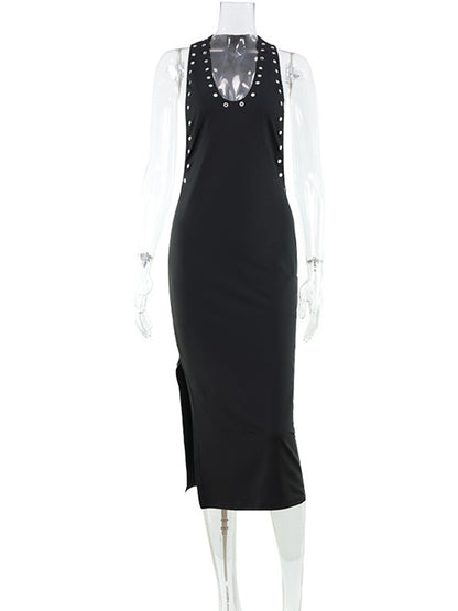 Joskaa Cutout Backless Halter Bodycon Maxi Dress - maxi dress image 2