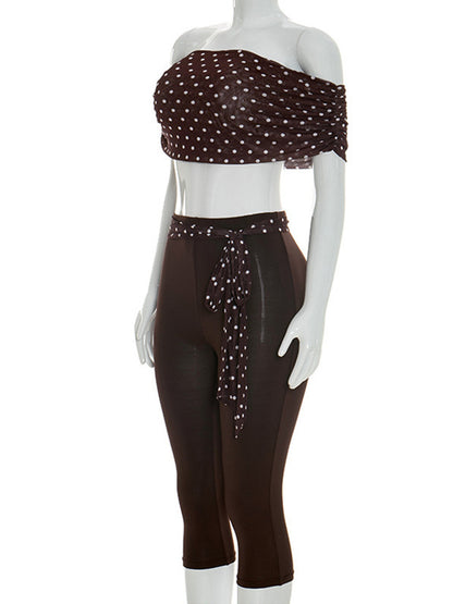 Joskaa Polka Dot Mesh Two Piece Set - two piece set image 3